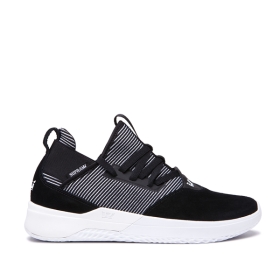 Mens Supra Low Top Shoes TITANIUM Black/white | AU-57158